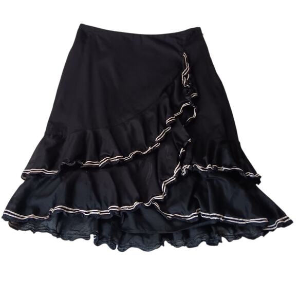 RALPH LAUREN Flouncy Ruffled Skirt 4 Retro Coquette Whimsi Party Girly Dance - Picture 1 of 10